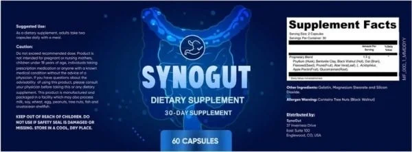synogut supplement facts
